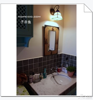 田园风格小户型经济型50平米卫生间洗手台图片