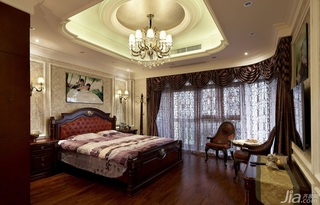 欧式风格别墅豪华型卧室吊顶床效果图