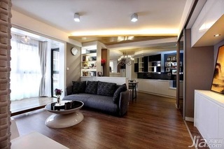 简约风格二居室富裕型80平米客厅改造