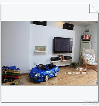 宜家风格公寓经济型110平米客厅电视背景墙沙发图片