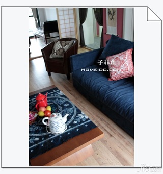 中式风格公寓艺术经济型100平米客厅沙发效果图