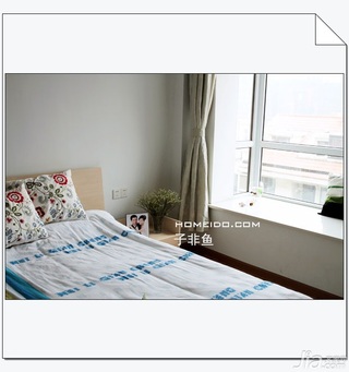 宜家风格公寓小清新经济型110平米卧室床效果图