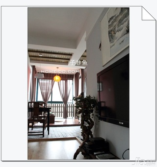 中式风格公寓经济型100平米客厅电视柜图片