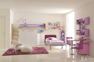 简约风格三居室富裕型120平米儿童房儿童床效果图
