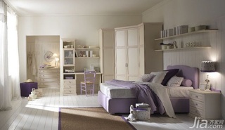 混搭风格二居室富裕型90平米卧室床效果图