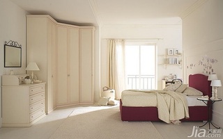 混搭风格二居室富裕型90平米卧室床效果图
