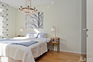北欧风格一居室富裕型70平米卧室床效果图