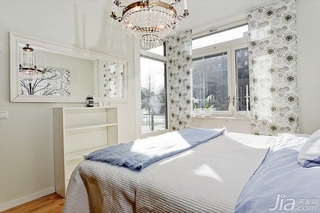 北欧风格一居室富裕型70平米卧室窗帘效果图