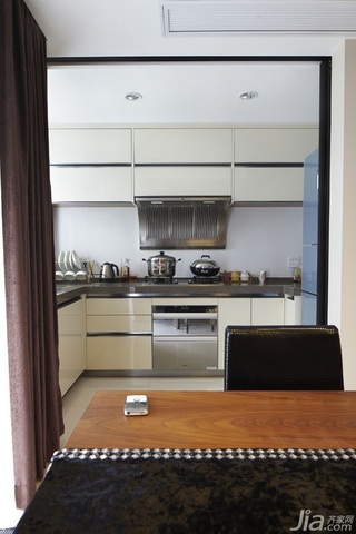 简约风格三居室富裕型90平米厨房橱柜图片