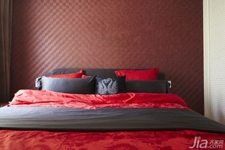 简约风格三居室富裕型90平米卧室卧室背景墙床图片