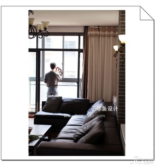 中式风格公寓经济型100平米客厅沙发效果图