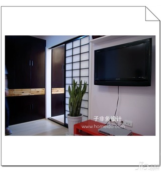 混搭风格小户型经济型40平米客厅电视柜效果图