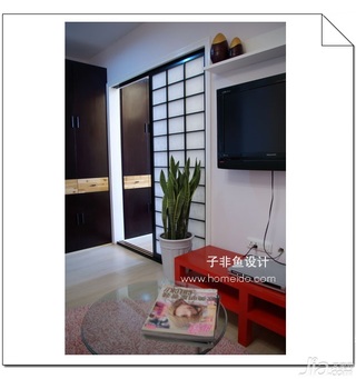 混搭风格小户型实用经济型40平米客厅电视柜图片