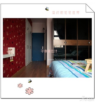 混搭风格公寓经济型110平米卧室床图片