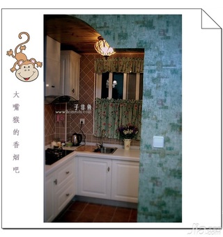 田园风格小户型经济型50平米厨房橱柜旧房改造设计图纸