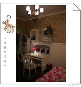 田园风格小户型浪漫经济型50平米卧室床旧房改造设计图