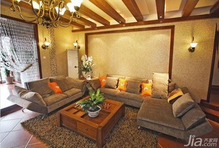 混搭风格二居室富裕型110平米客厅沙发背景墙沙发图片