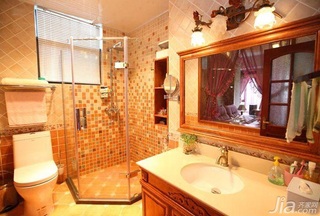 混搭风格二居室富裕型110平米卫生间洗手台效果图