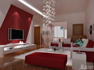 简约风格富裕型130平米客厅电视背景墙电视柜效果图