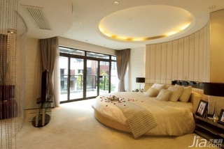 混搭风格别墅富裕型140平米以上卧室吊顶床效果图