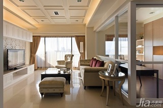 新古典风格一居室富裕型130平米客厅吊顶沙发图片