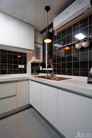 简约风格二居室富裕型90平米厨房橱柜图片