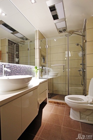 简约风格二居室富裕型90平米卫生间设计