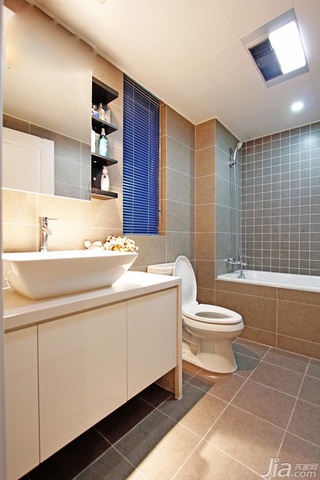简约风格二居室富裕型90平米卫生间洗手台效果图