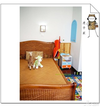 地中海风格复式实用富裕型140平米以上卧室床效果图