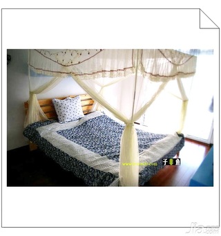 地中海风格复式富裕型140平米以上卧室飘窗床效果图