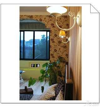田园风格公寓浪漫经济型100平米卧室床旧房改造设计图纸