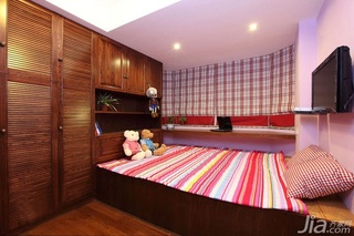 田园风格二居室经济型50平米卧室设计图纸