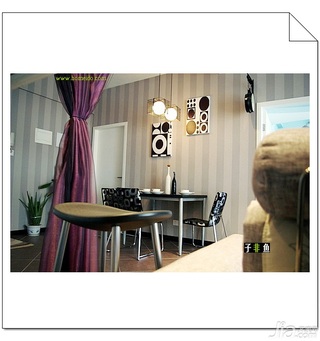 混搭风格公寓经济型60平米餐厅餐桌图片