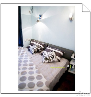 混搭风格公寓经济型60平米卧室床效果图