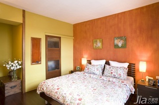 美式乡村风格二居室富裕型卧室卧室背景墙床效果图