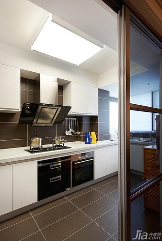 新古典风格三居室富裕型140平米以上厨房橱柜设计图