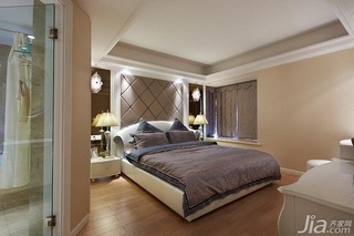 新古典风格三居室富裕型140平米以上卧室吊顶床图片