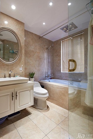 新古典风格三居室富裕型140平米以上卫生间装修图片