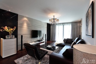 简约风格一居室经济型70平米客厅电视背景墙茶几图片