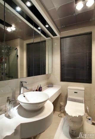 简约风格二居室富裕型130平米卫生间洗手台图片