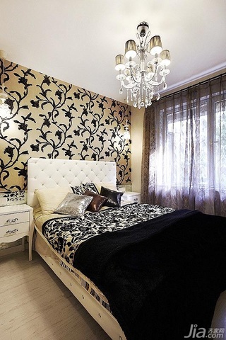 新古典风格四房富裕型140平米以上卧室卧室背景墙床图片