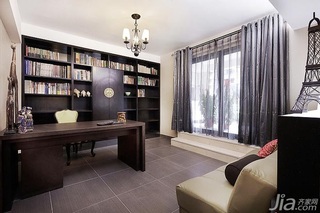 新古典风格四房富裕型140平米以上书房书桌图片