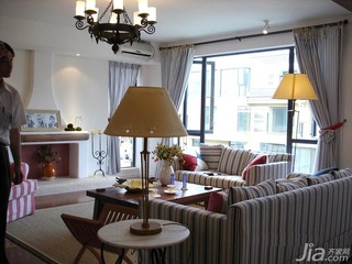 地中海风格三居室富裕型120平米客厅设计图