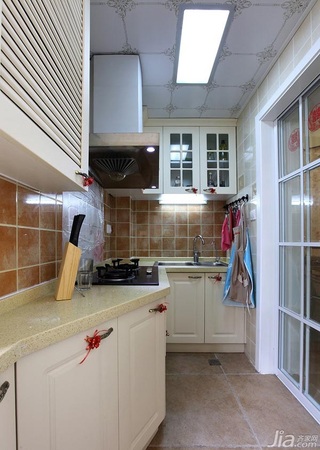 混搭风格一居室富裕型90平米厨房橱柜订做