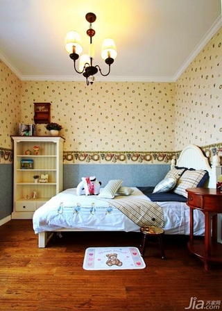 混搭风格三居室富裕型130平米卧室卧室背景墙床图片