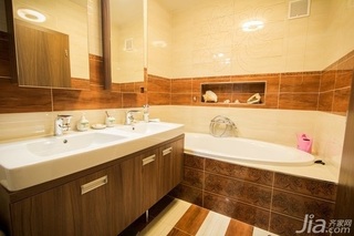 简约风格三居室富裕型100平米卫生间洗手台图片