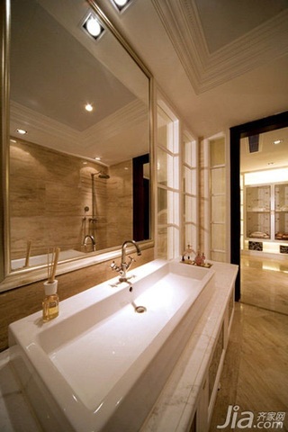 欧式风格豪华型140平米以上卫生间洗手台图片