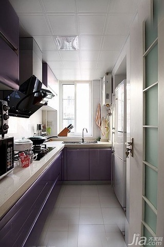 简约风格二居室富裕型70平米厨房橱柜安装图
