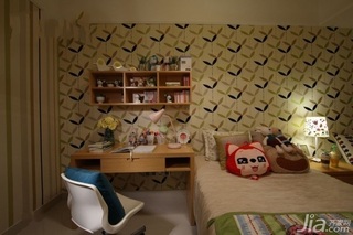 简约风格三居室富裕型130平米卧室卧室背景墙床效果图