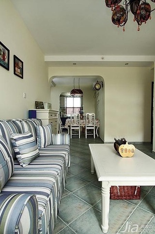 地中海风格一居室富裕型110平米客厅沙发图片